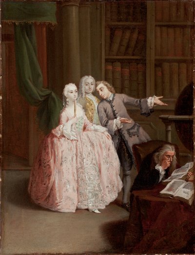 Visit to a Library by Pietro Longhi